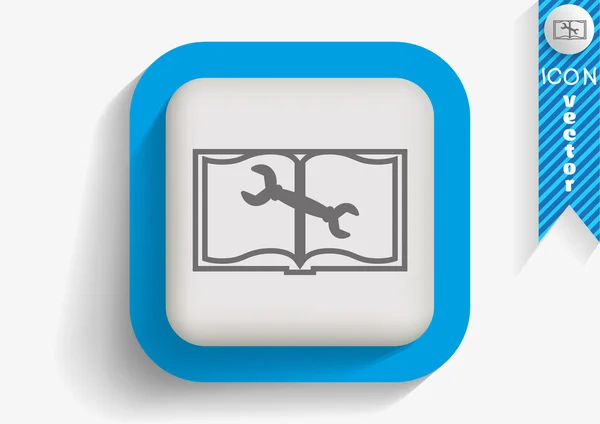 Libro icono web — Vector de stock