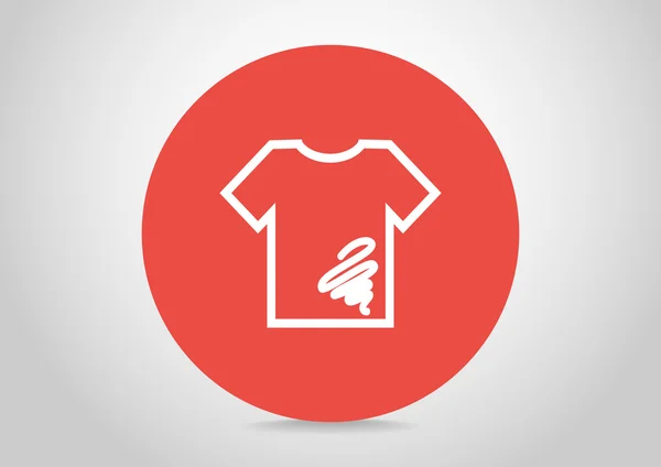 Dirty t-shirt icon — Stock Vector