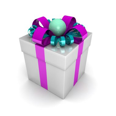 Bir kurdele ile hediye kutusu