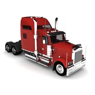 ağır kırmızı kamyon