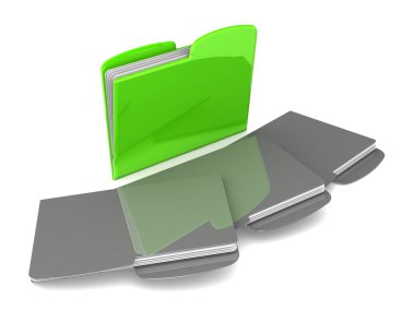 Renkli klasörler belgeleri ile