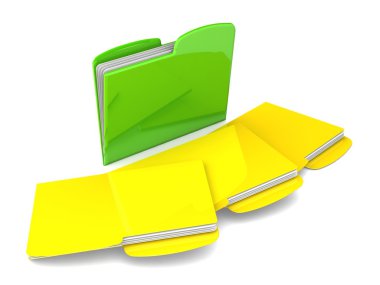Renkli klasörler belgeleri ile