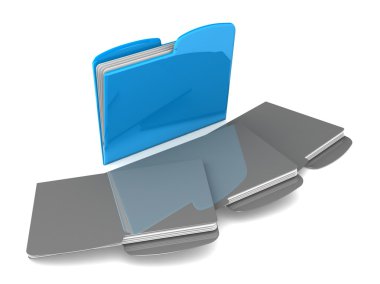 Renkli klasörler belgeleri ile