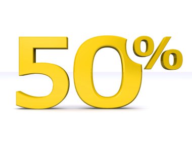 yüzde 50 indirim sembolü