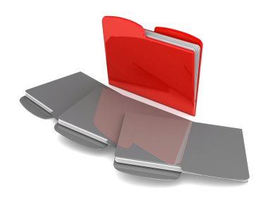 Renkli klasörler belgeleri ile