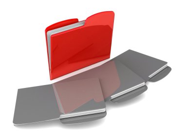 Renkli klasörler belgeleri ile