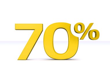 yüzde 70'i indirim sembolü