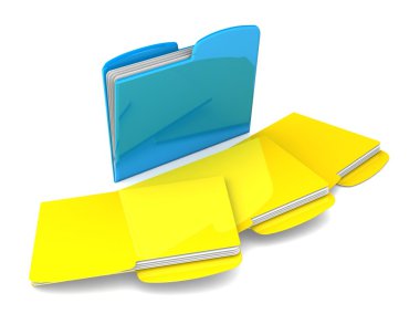 Renkli klasörler belgeleri ile