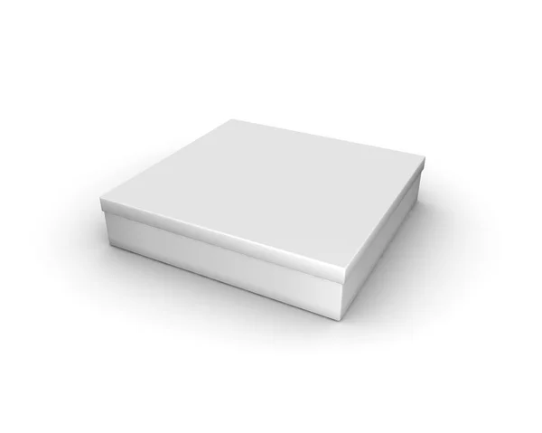 Beyaz boş kutu — Stok fotoğraf