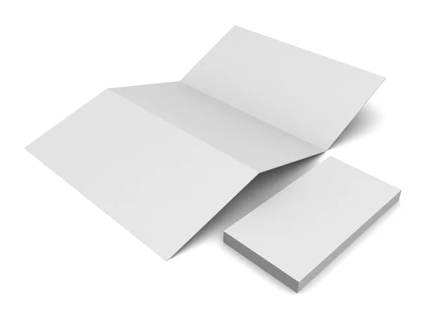 Blank tri fold brochure — Stock Photo, Image