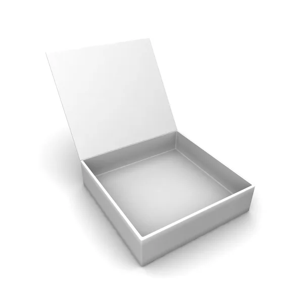 Open white blank box — Stock Photo, Image