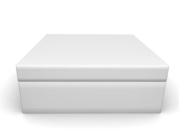 Bílý prázdný box — Stock fotografie