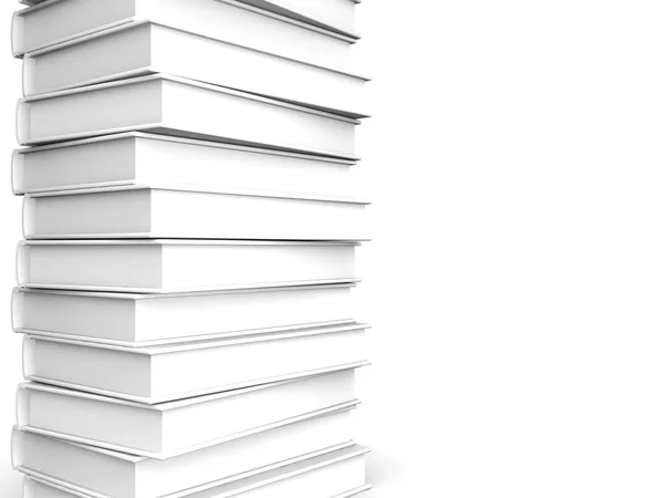 Stack of white books — Stock Photo, Image