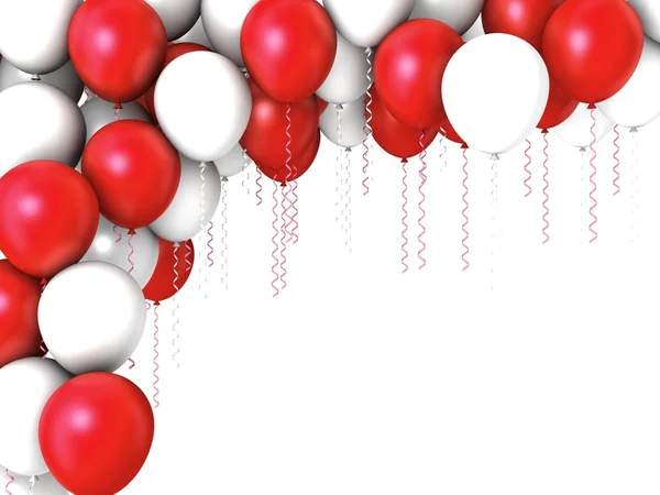 Barevné létající balóny — Stock fotografie