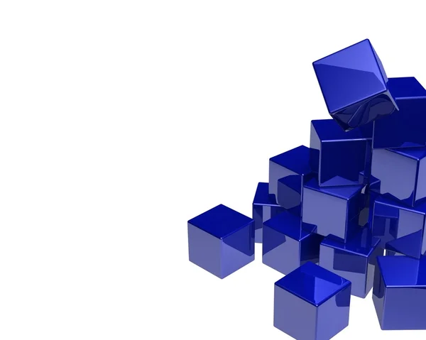 Красочные глянцевые кубики — стоковое фото