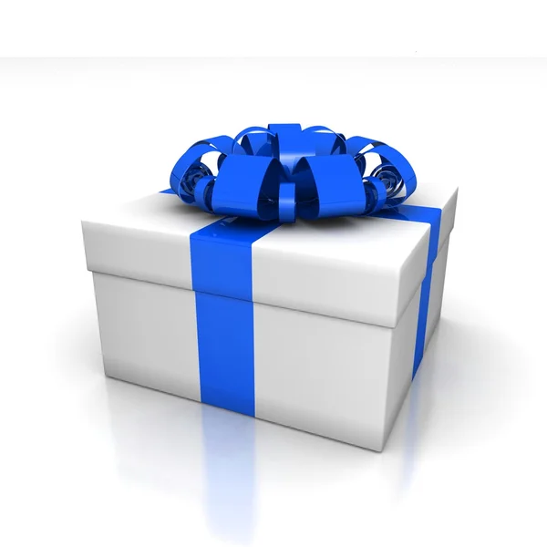 Gift box, with a ribbon — Stock Photo, Image