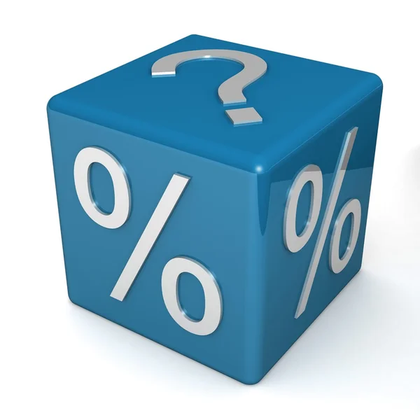 Cube with percent signs — Stock Photo, Image