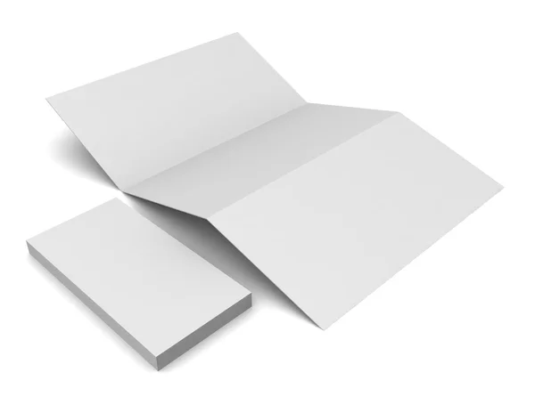 空白の三つ折りパンフレット — ストック写真