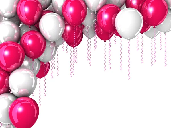 Красочные летающие воздушные шары — стоковое фото