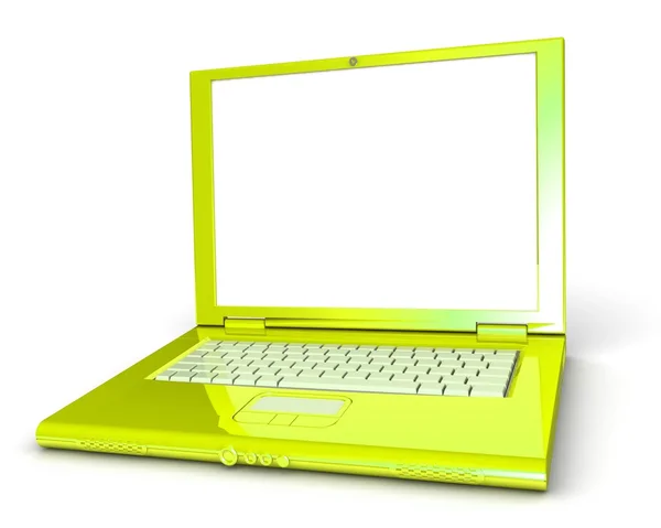 空白の画面を持つノート パソコン — ストック写真
