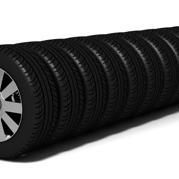 New car wheels — Stock Photo, Image