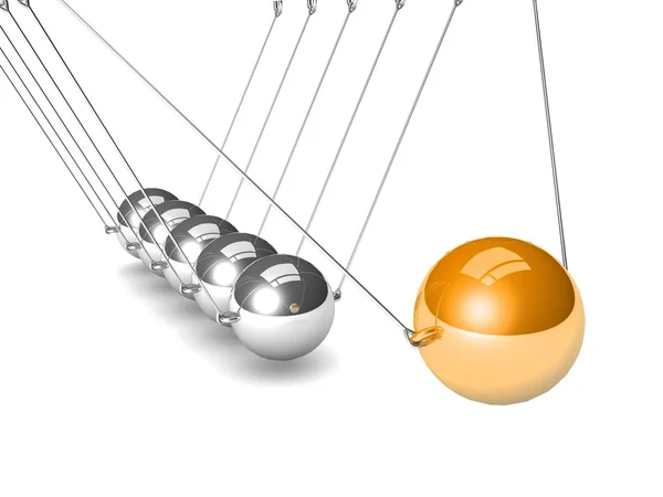 Balancing balls Newton's cradle — Stock Photo, Image