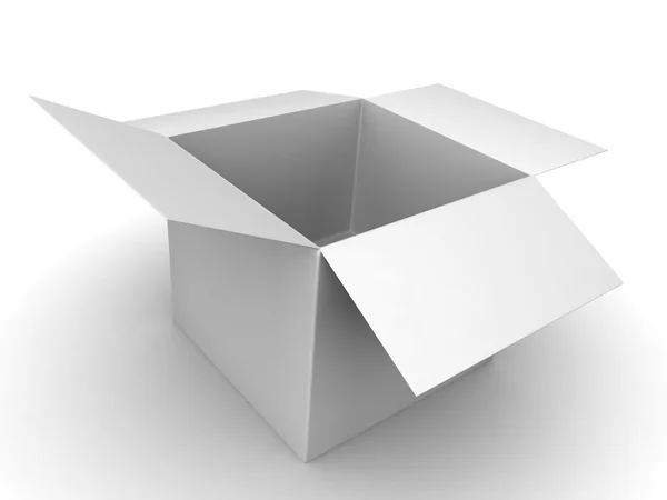 Open white blank box — Stock Photo, Image