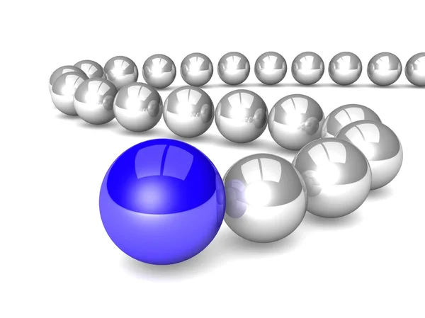 Illustration av ledarskap av bollar — Stockfoto
