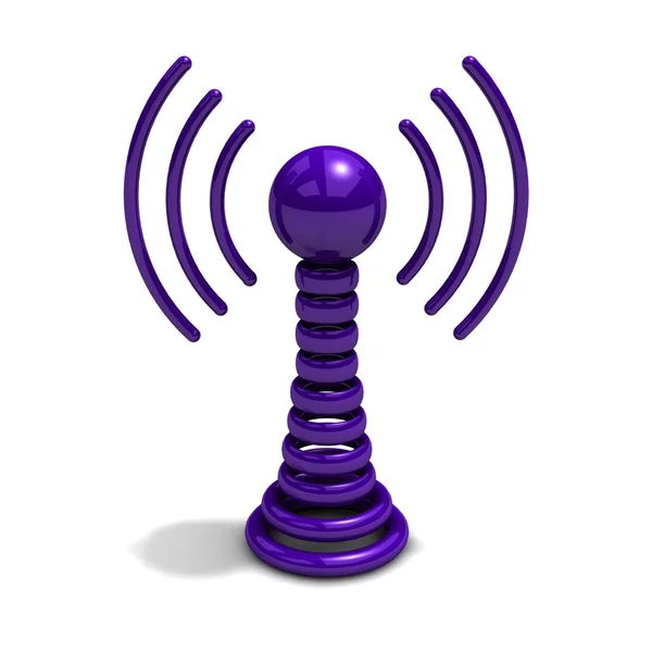 Wireless tower with radio waves — Stock Photo, Image