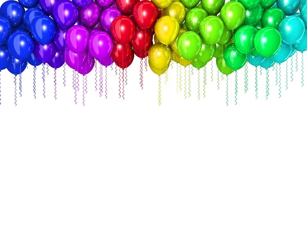 Bunte fliegende Ballons — Stockfoto