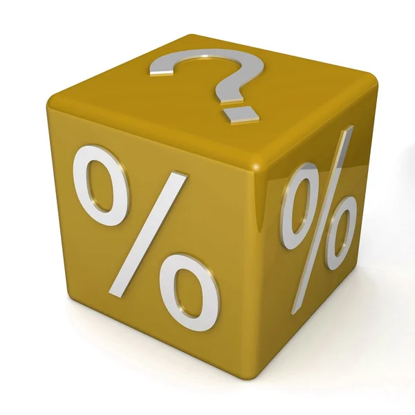 Cube with percent signs — Stock Photo, Image