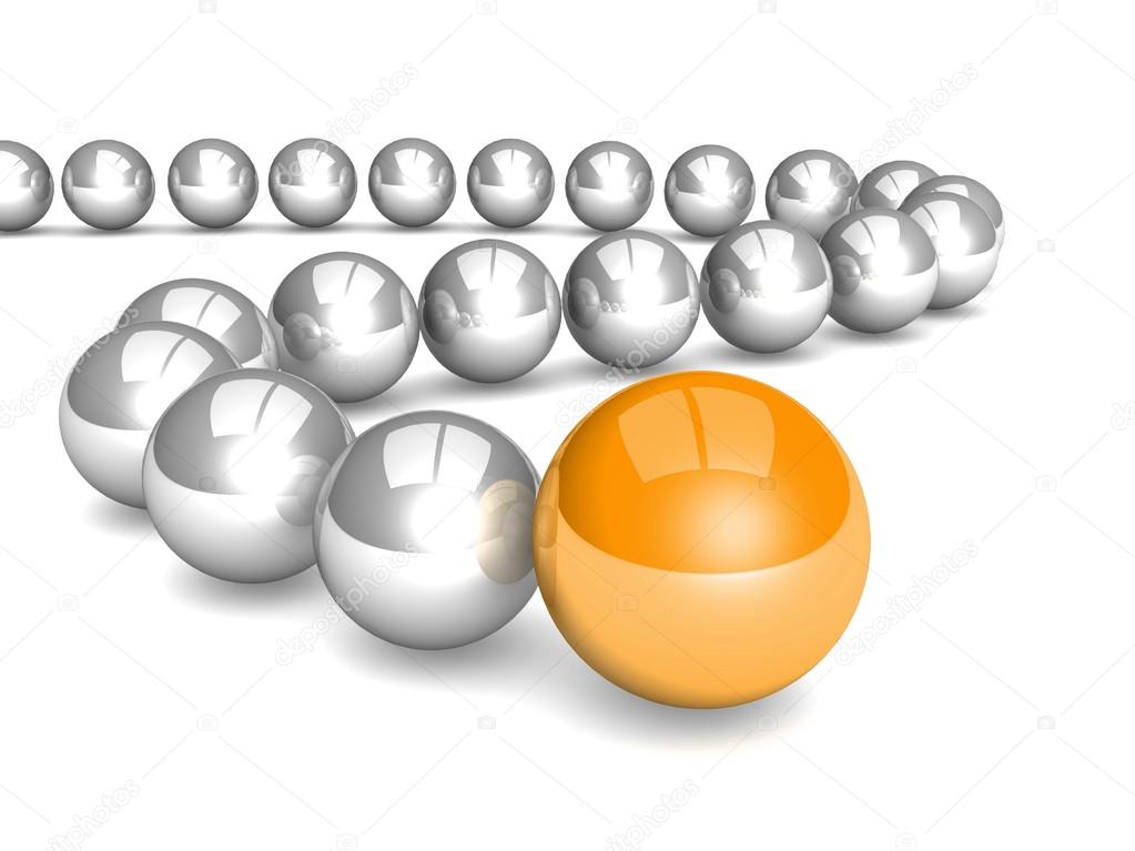 Illustration of Leadership made of balls