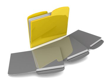 Renkli klasörler belgeleri ile