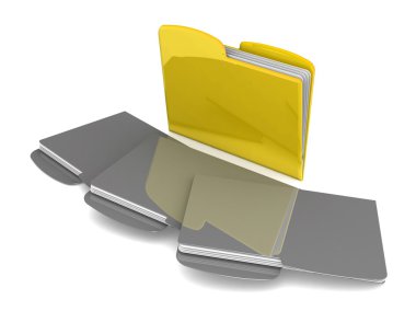 Renkli klasörler belgeleri ile