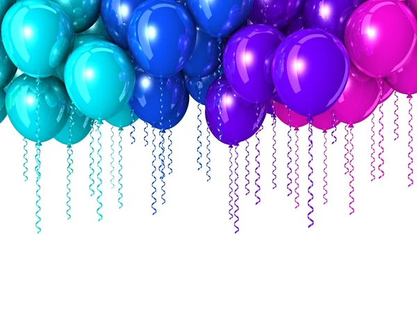 Цветные летящие шарики изолированы — стоковое фото