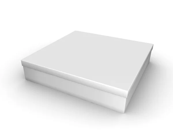 Caja blanca en blanco — Foto de Stock