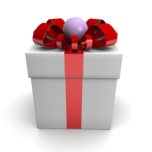 Gift box, with a ribbon — Stock Photo, Image