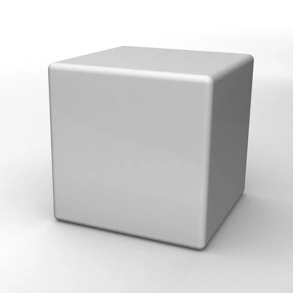 Caixa branca em branco — Fotografia de Stock