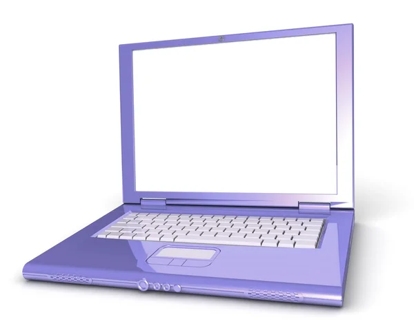 Laptop met een leeg scherm — Stockfoto