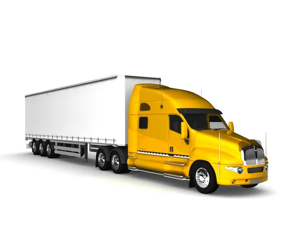 Camion giallo pesante — Foto Stock