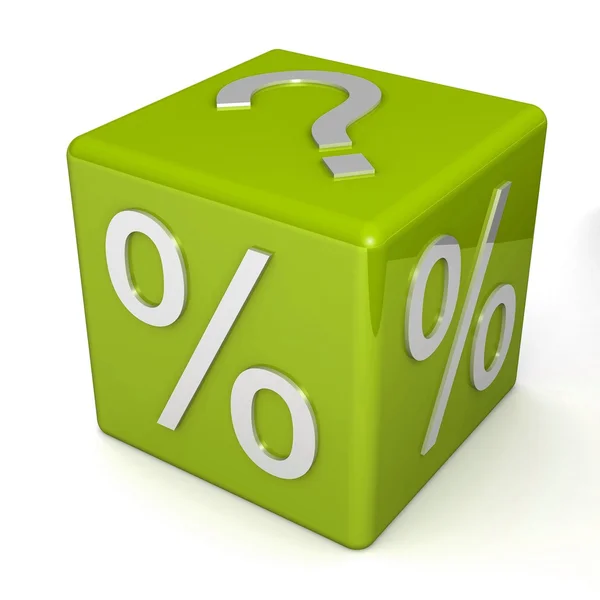 Cube with percent signs — Stock Photo, Image