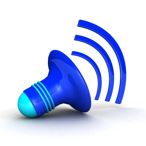 3d blue speaker icon — Stock Photo, Image