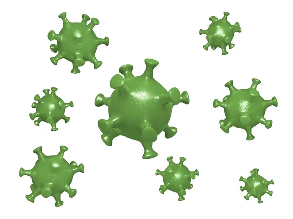 3D πολύχρωμο ιούς — Φωτογραφία Αρχείου