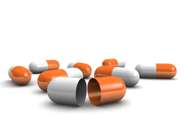 3D capsule pills — Stock Photo, Image