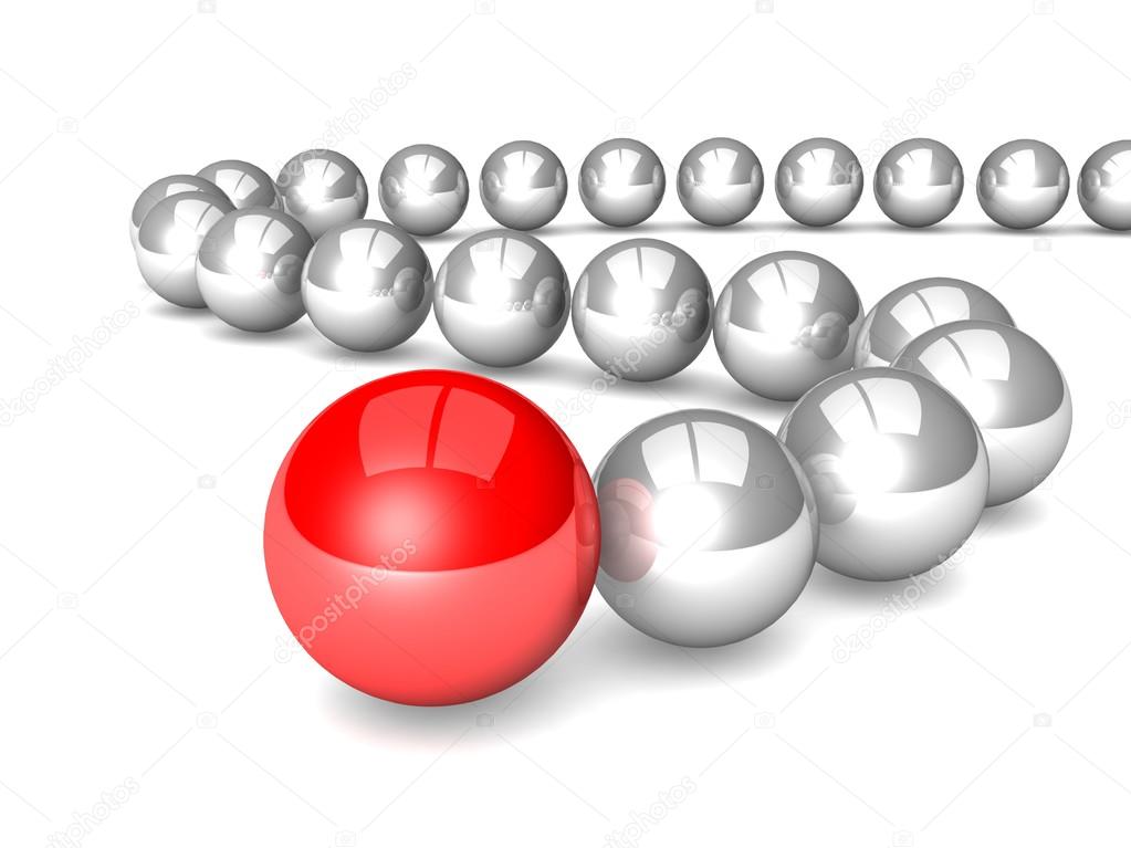 Illustration of Leadership made of balls