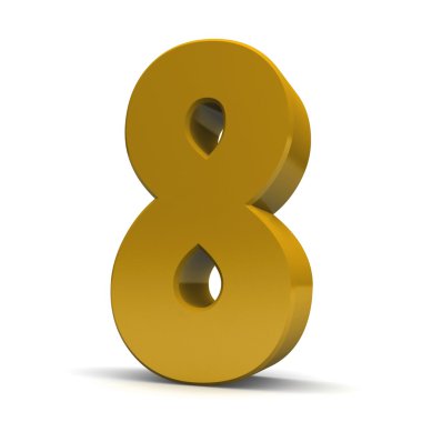 Parlak altın sayısı sekiz