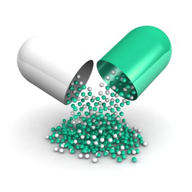 Büyük bir kapsülü dökme topları