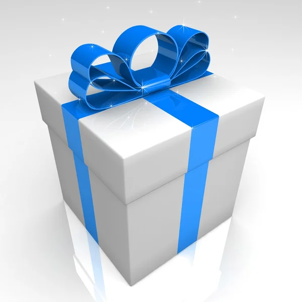 Gift box with ribbon — Stock Photo, Image