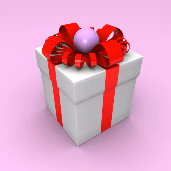 Caja de regalo con cinta — Foto de Stock