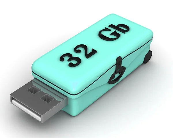 Modelo 3D de unidad flash USB — Foto de Stock